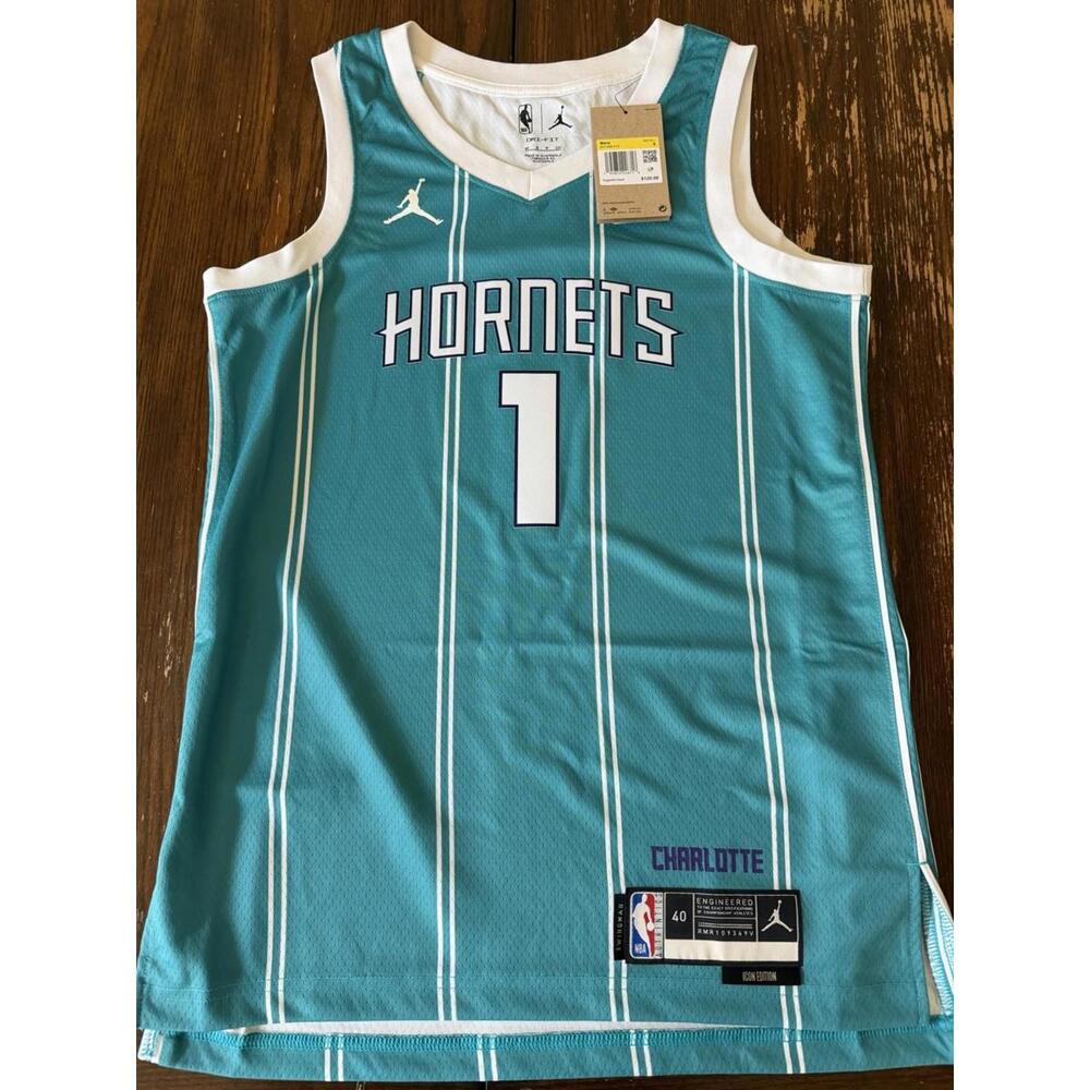 LaMelo Ball Teal Charlotte Hornets Swingman Jersey - Icon Edition Size S NEW
